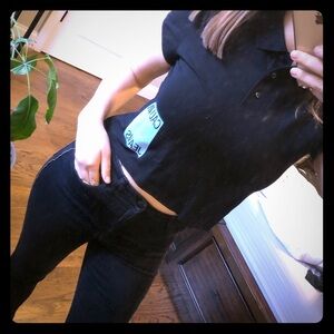 CK Calvin Klein Crop stretch Cotton Polo shirt 👕